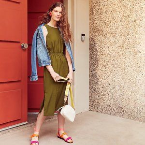 J. Crew Button Back Midi Dress